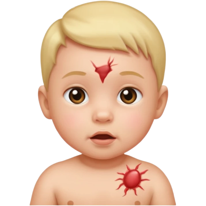 baby with skin rash emoji