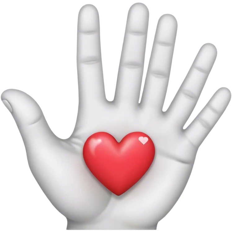 Small heart coming out of 2 fingers making korean heart emoji