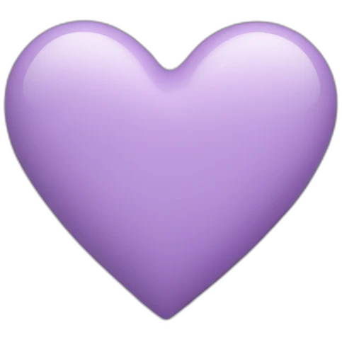 Lilac colour heart emoji