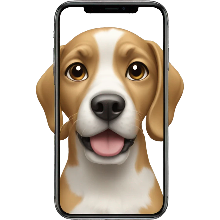 dog with iphone emoji