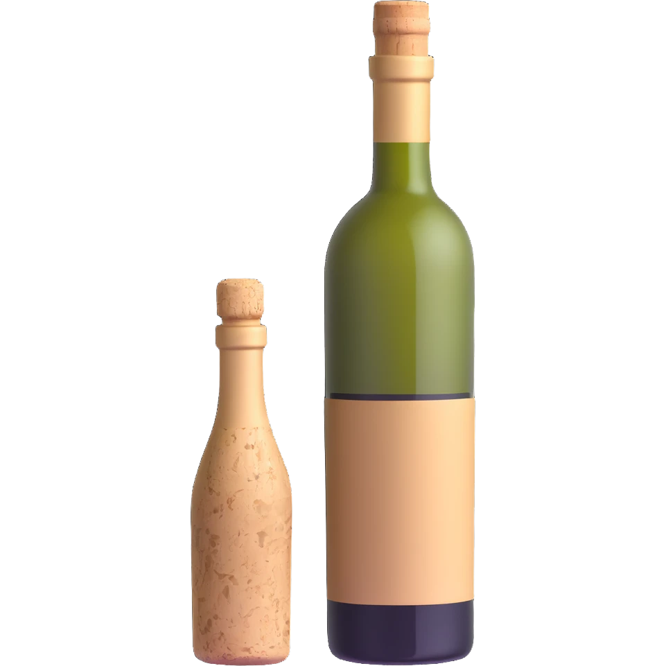 wine bottle with cork emoji