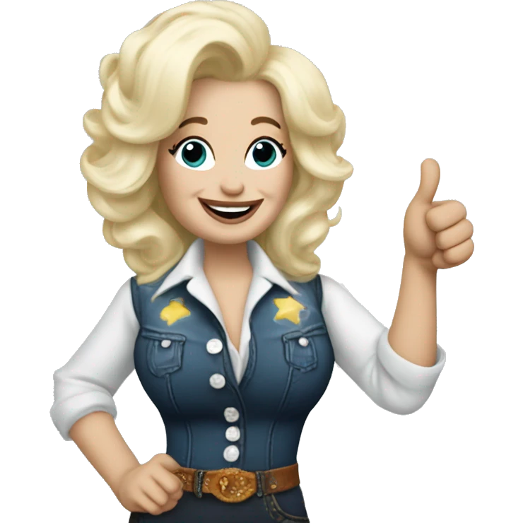 Dolly Parton thumbs up emoji
