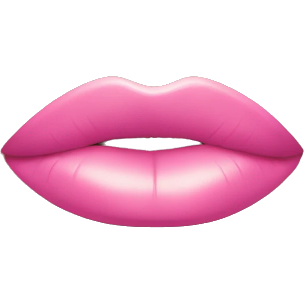 pink cute gloss lip emoji