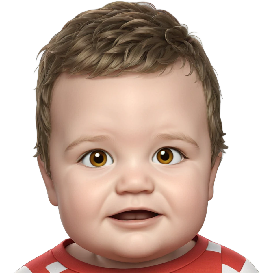 curious boy in red shirt emoji