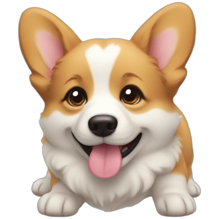 Corgi puppy love emoji