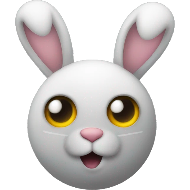a bunny looking like a virus emoji