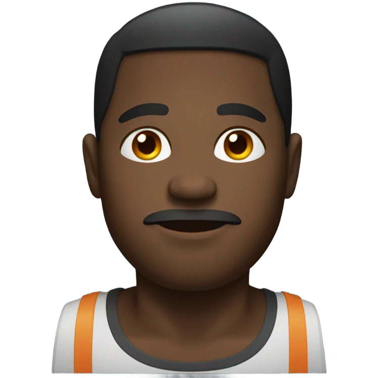 Fat black man emoji