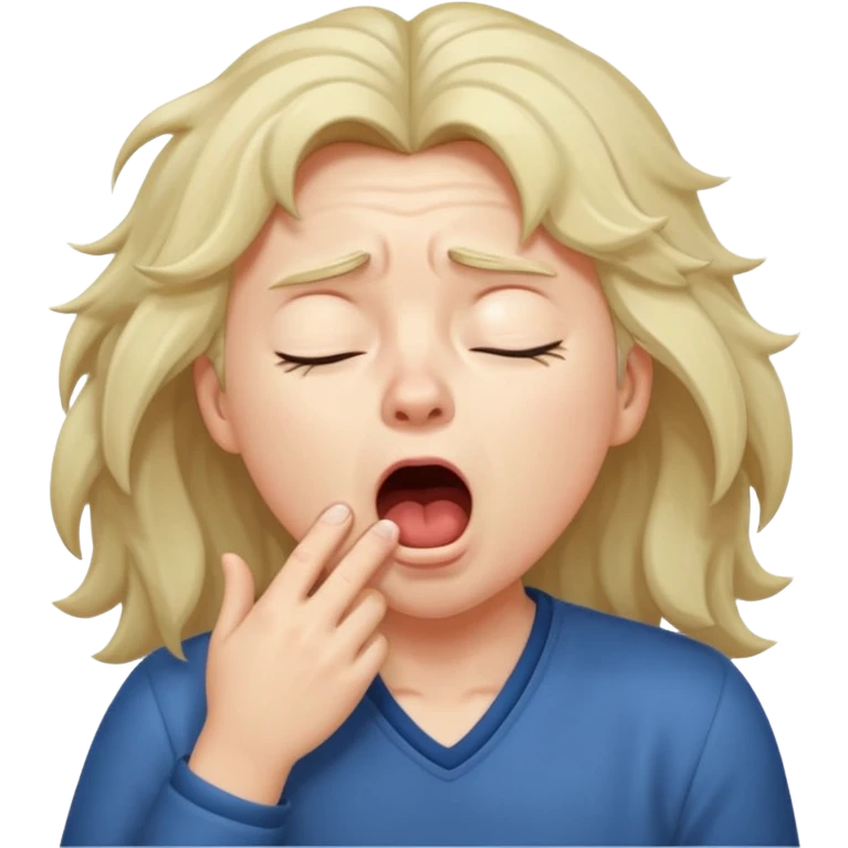 yawning sleepy character emoji