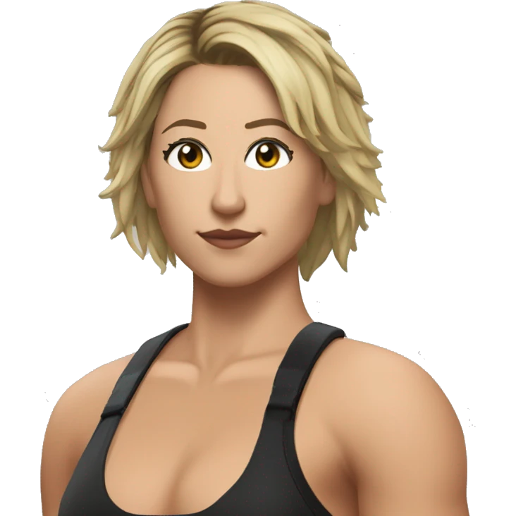 Rhea Ripley wwe super réaliste avec les cheveux noir emoji