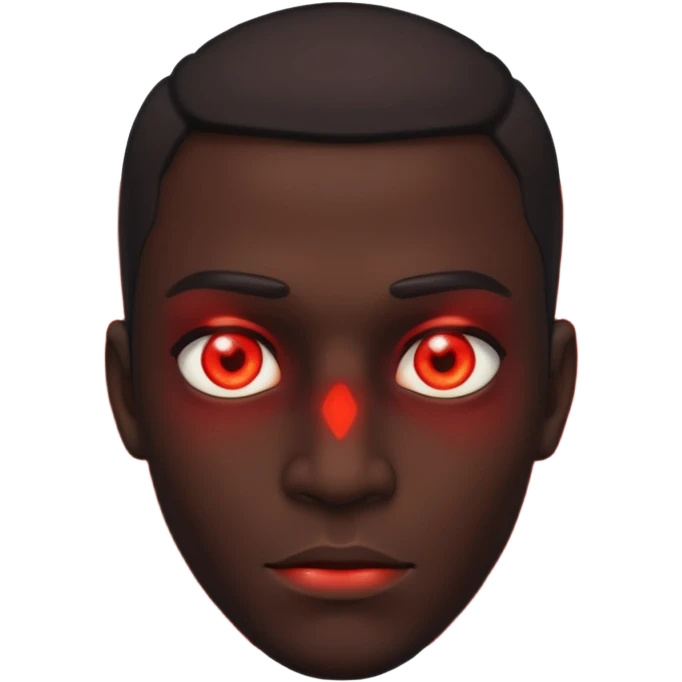 Dark, shadowie Male Figure with Red glowing eyes emoji