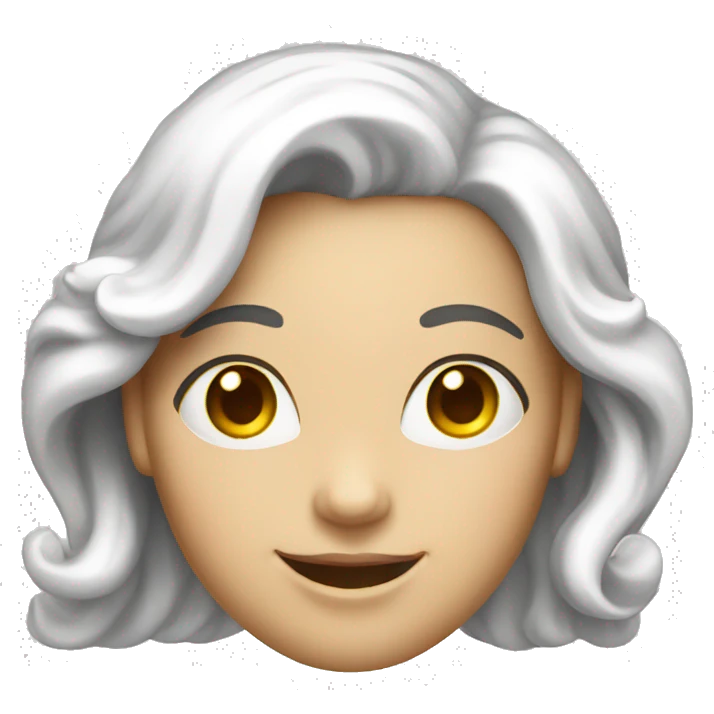 White and happy Female Merengue emoji