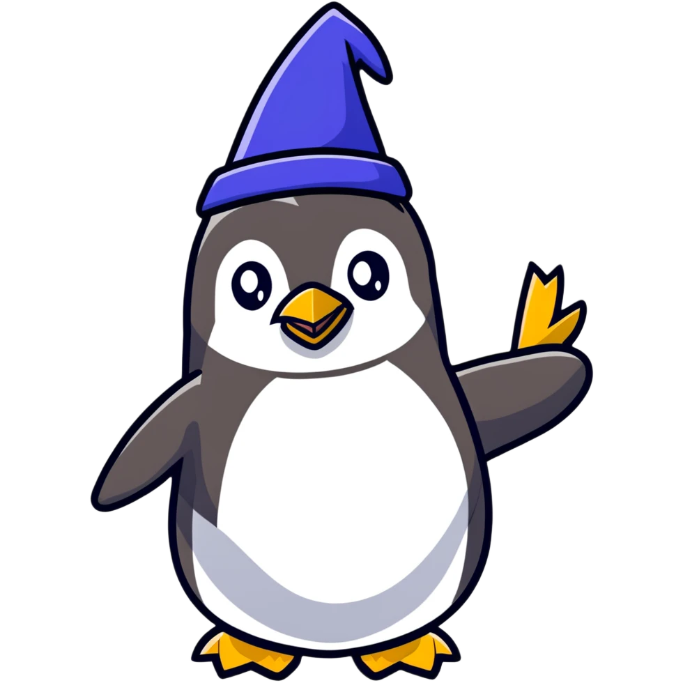 penguin wizard emoji