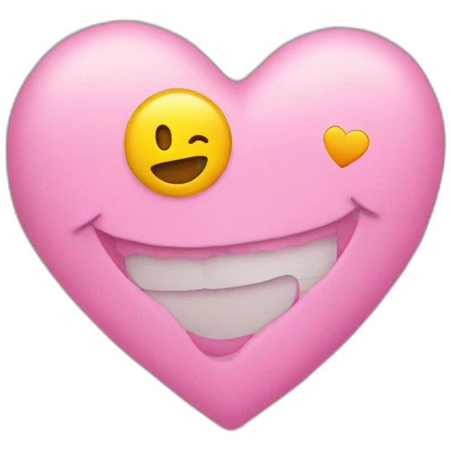 smiley face in love emoji