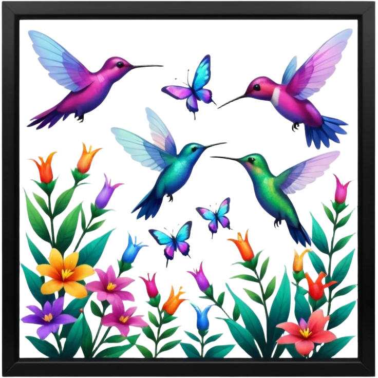 Donde danzan las mariposas y los colibrís emoji