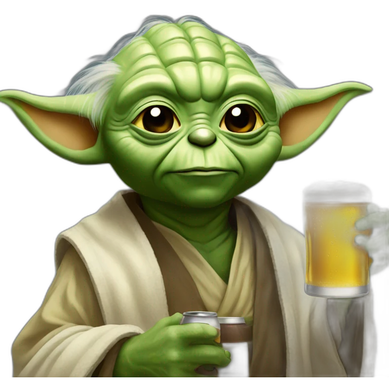 Yoda with beer  emoji