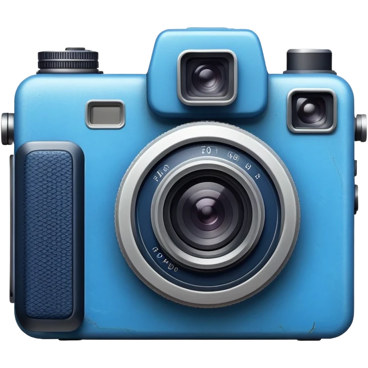 blue photographer camera old emoji