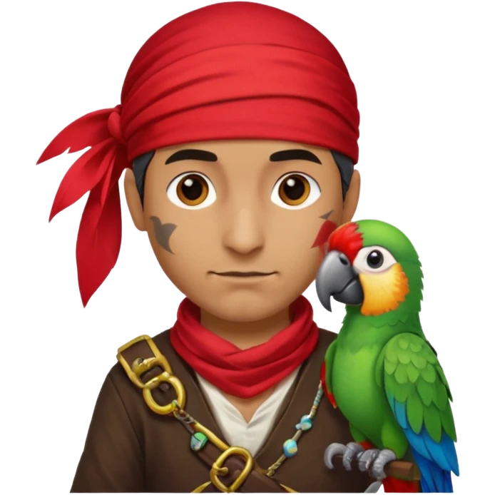 pirate and parrot emoji