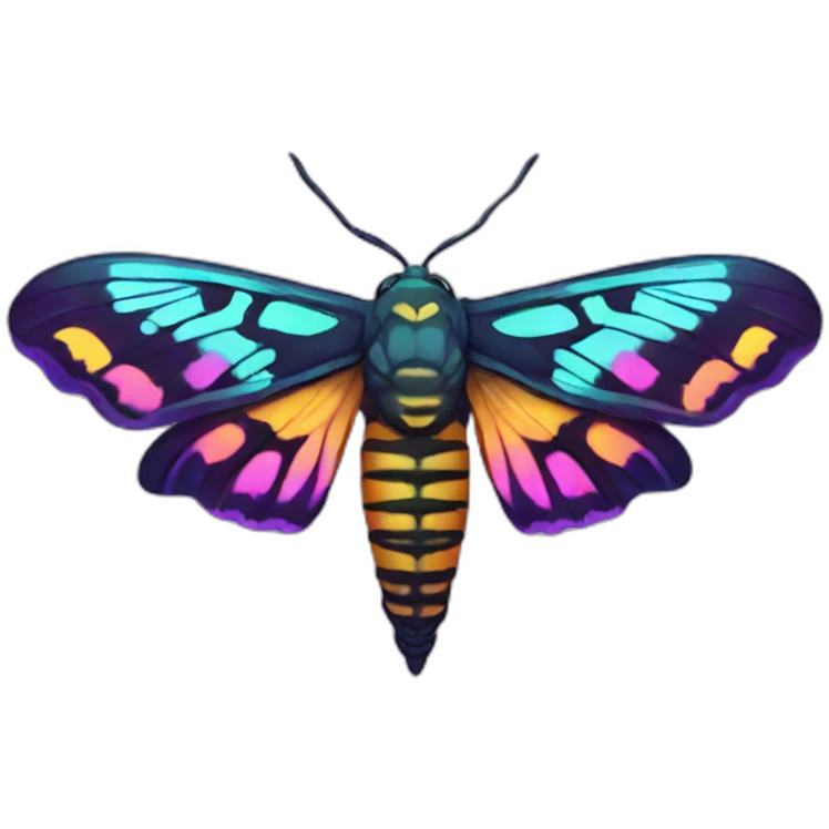 psychedelic-colorful-deaths-head-hawkmoth emoji