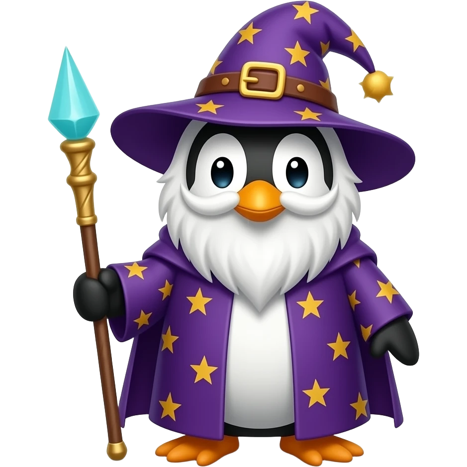 Penguin Wizard emoji