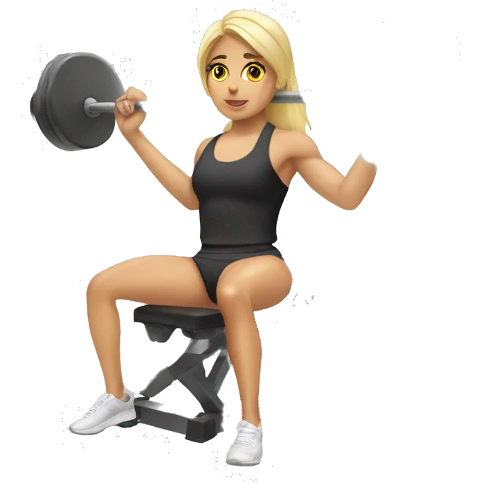 Gym girl leg press  emoji