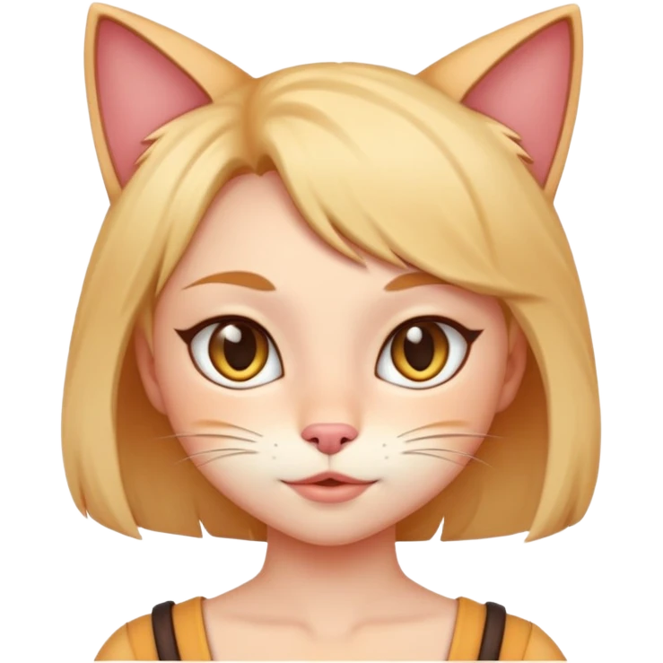 Кроме арт с Кошко девушкой emoji