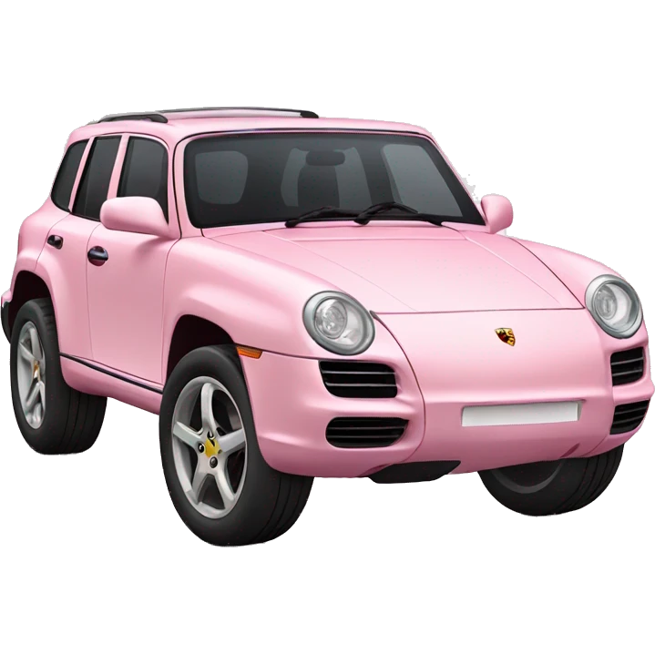 Pastel pink Porsche SUV emoji