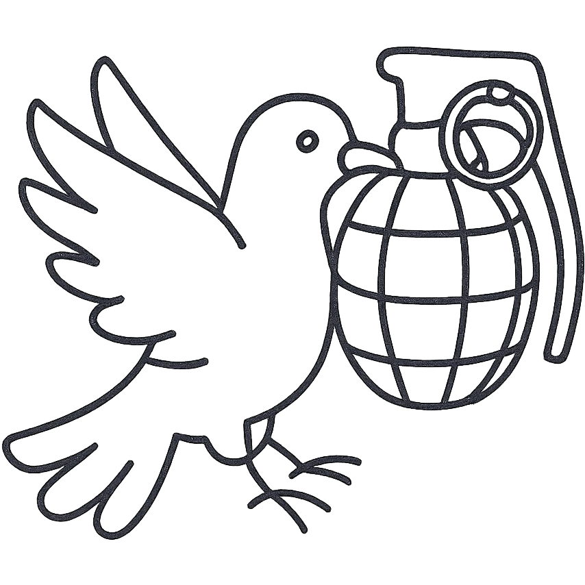 dove holding a grenade emoji