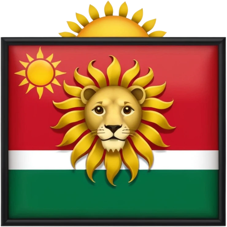 عکس پرچم شیروخورشید ایران emoji