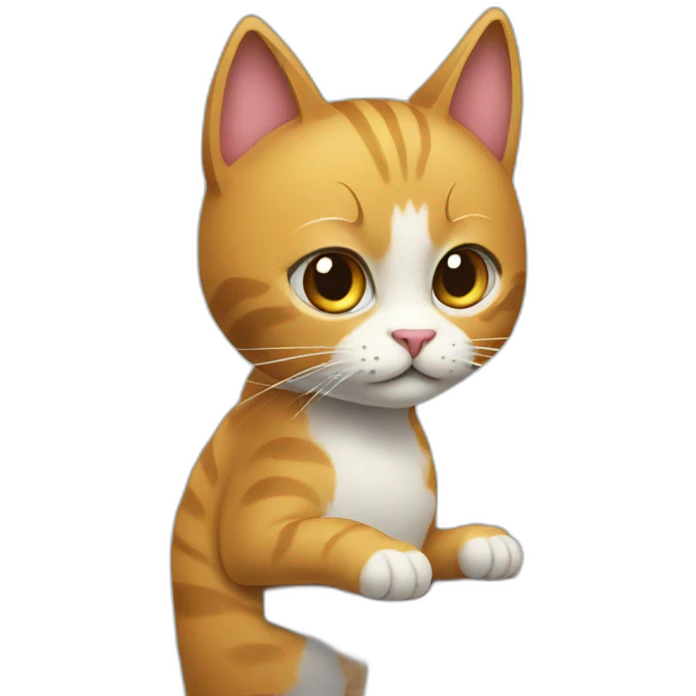 a cat using a computer emoji