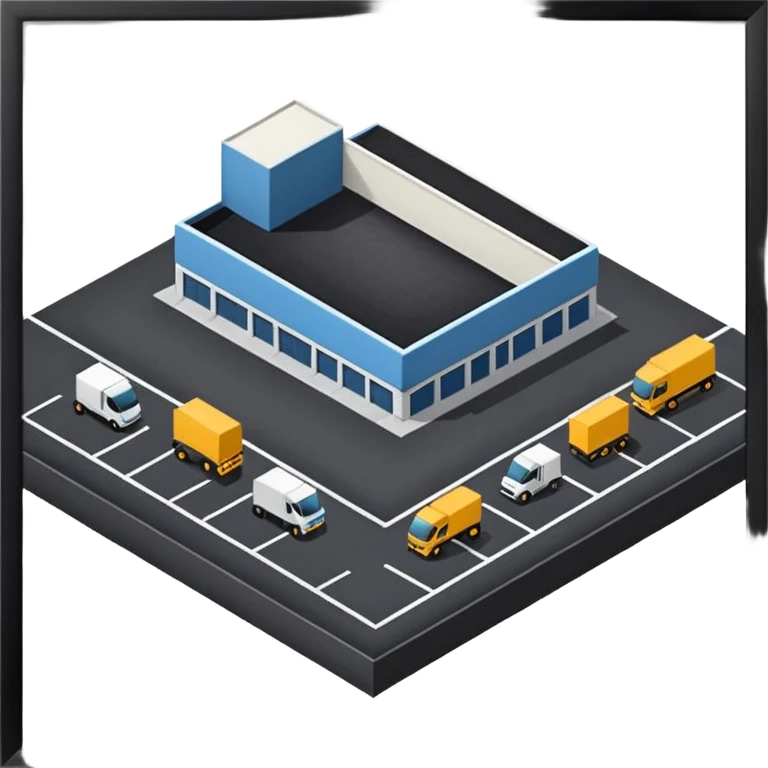 create a realistic a place where logistic transporter can park emoji