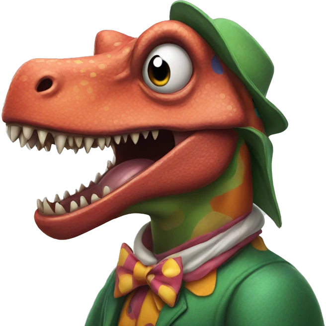 clown dinosaur  emoji