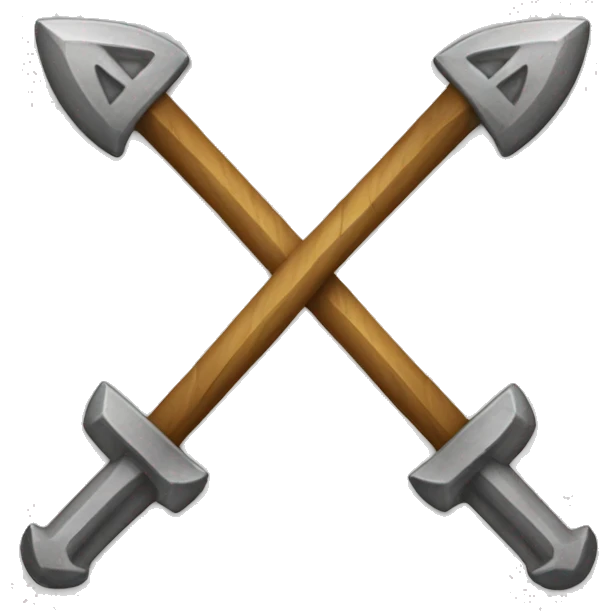 Dos flechas de arco cruzadas como el símbolo de Apolo  emoji