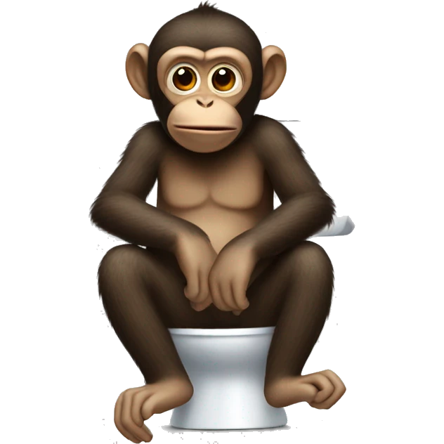 monky sitting on the toilet emoji