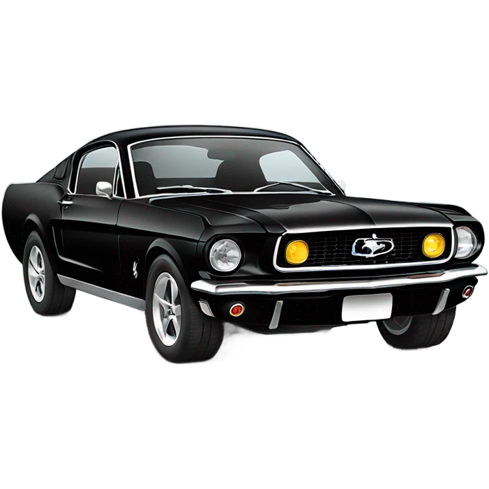 black ford mustang  emoji