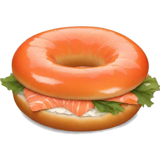 salmon bagel emoji