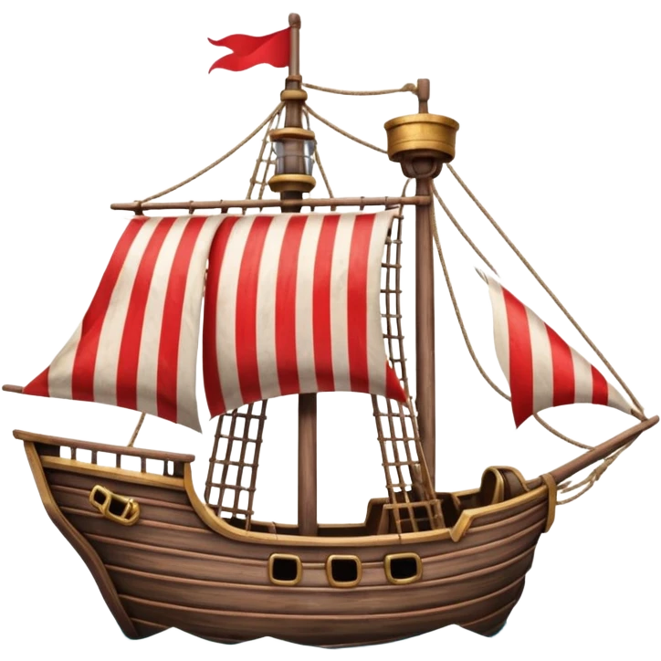 simple small Pirate Ship Ride emoji