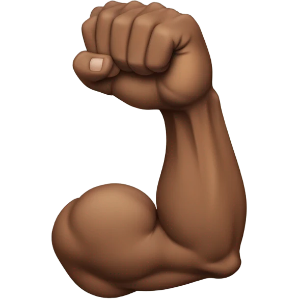 Flexing brown arm with tattoos emoji