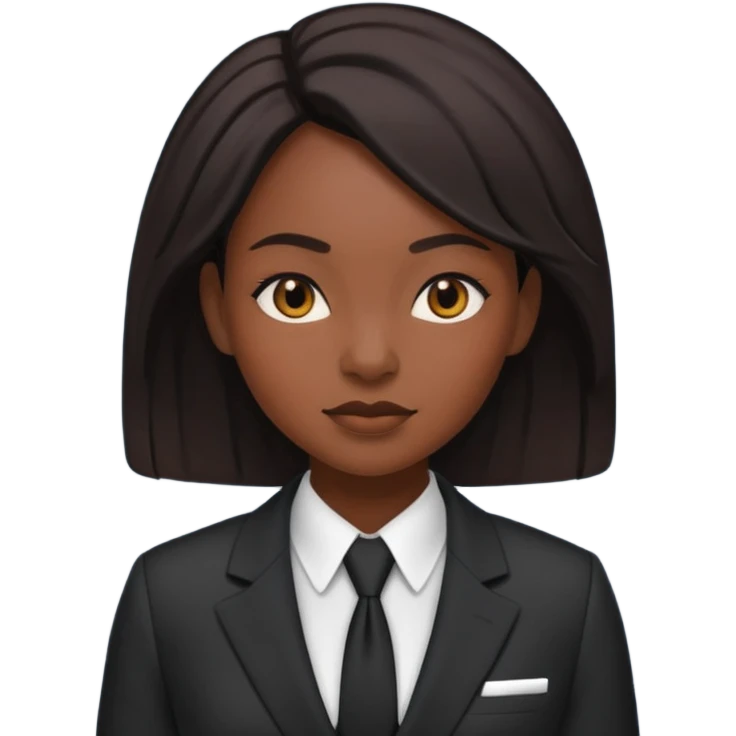 black queen with suit emoji