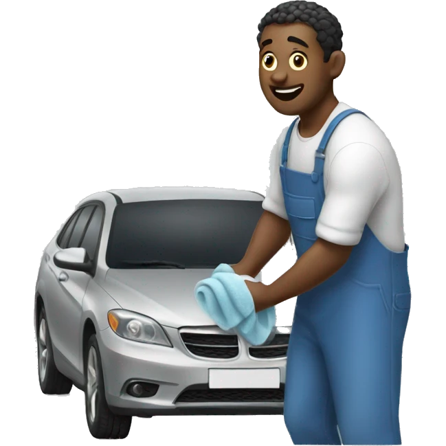 man washing a car emoji