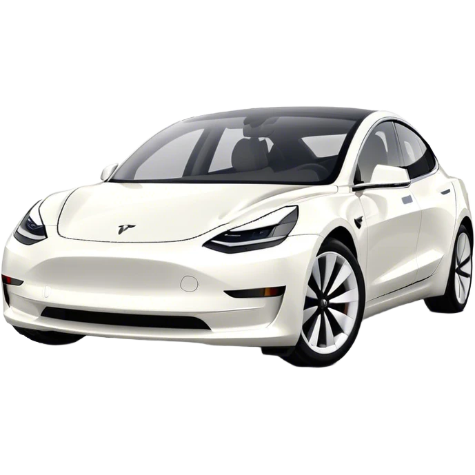 Tesla Model 3 - Tesla (Model Year: 2021) (Iconic colour: White) emoji