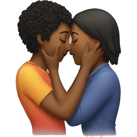Lesbians kissing passionately emoji