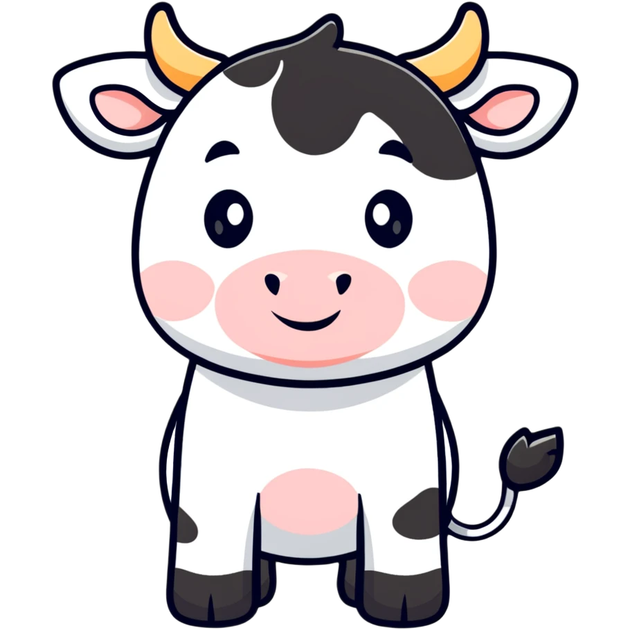 cute cartoon cow emoji
