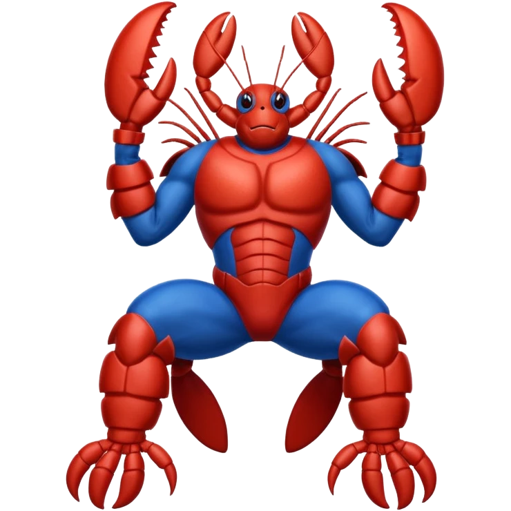 a lobster dressed as a superhero 🦞 emoji