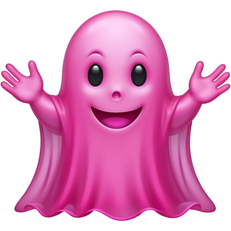 smiling pink ghost emoji