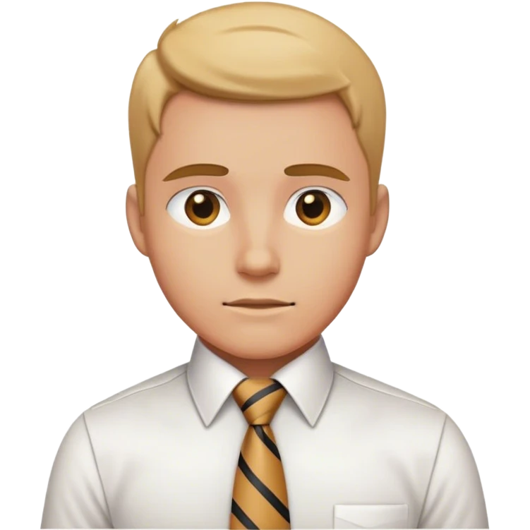 necktie and white shirt style emoji