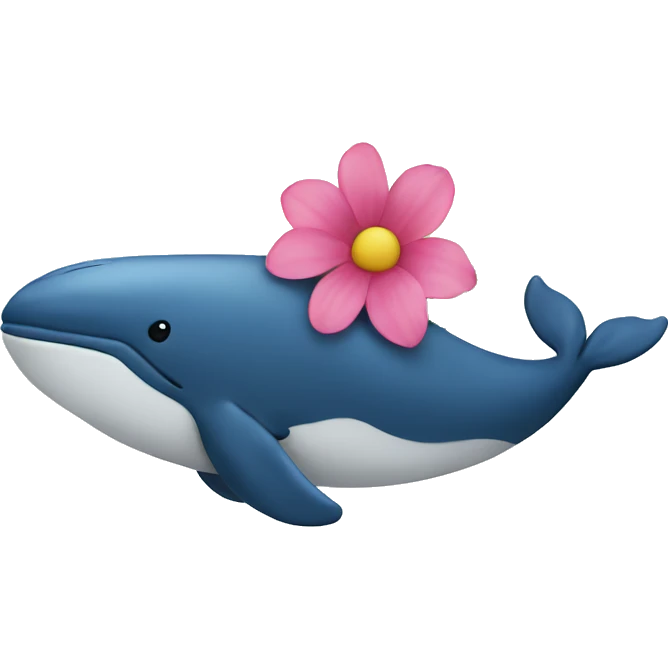 Whale and flower emoji
