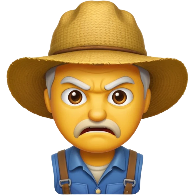 angry farmer  emoji