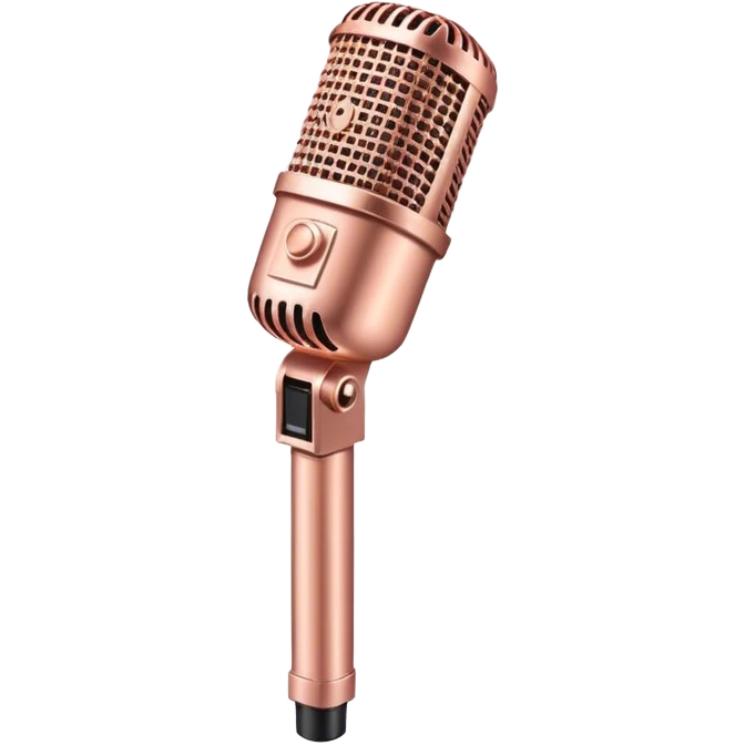 Rose gold mic emoji