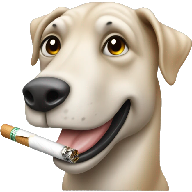Ein Rothaariger Esel mit Zigarette emoji