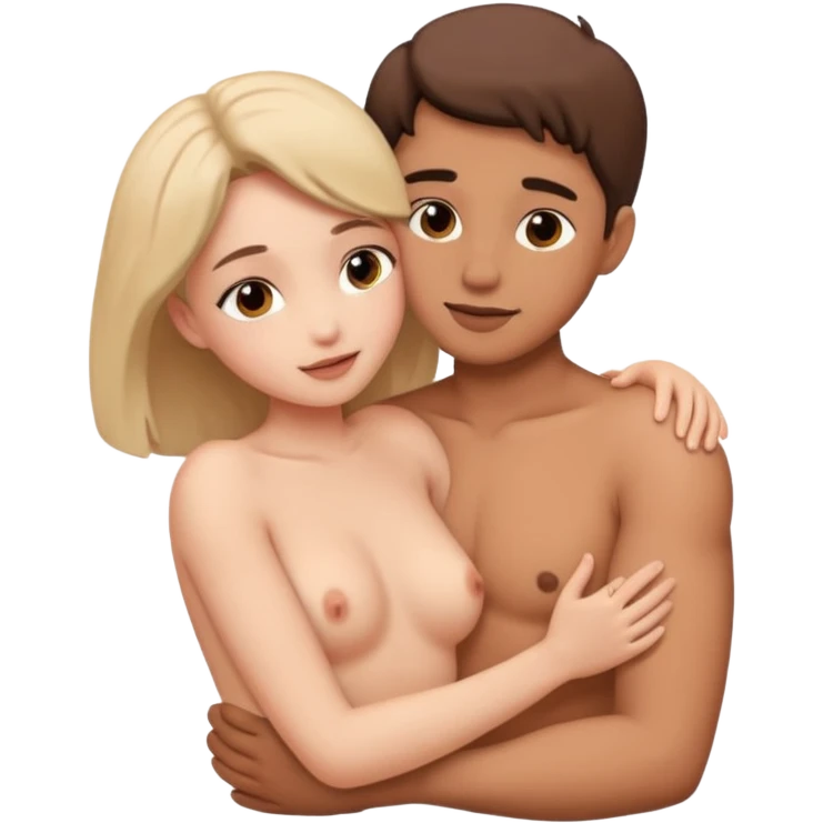 Homem e mulher fazendo amor sem roupa totalmente explícito  emoji